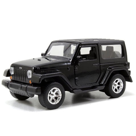 Vehicle Jeep wrangler black - Miniature cars out of metal