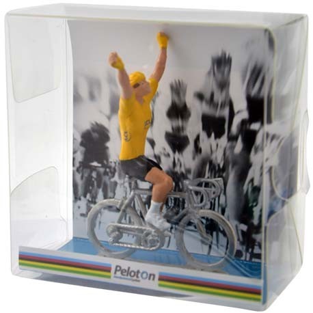 Gift wrap type winner - miniature cyclist figurines