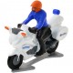 Police motorbike with driver - Miniature cyclist figurines