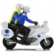 Medical motorbike with driver and doctor - Miniature cyclist figurines
