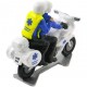 Medical motorbike with driver and doctor - Miniature cyclist figurines