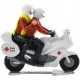 Medische assistentie motor met bestuurder en dokter rode kruis - Miniatuur wielrenners