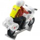 Medical motorbike with driver and doctor red cross - Miniature cyclist figurines