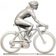 Sur mesure cycliste féminine + roues + vélo HDF-WB - Cyclistes figurines