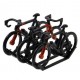 Porte-bagage avec 3 vélos peint - Cyclistes miniatures
