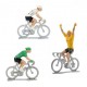 T-shirt Maillot grimpeur / Vert / Jaune Blanc + cycliste maillot jaune
