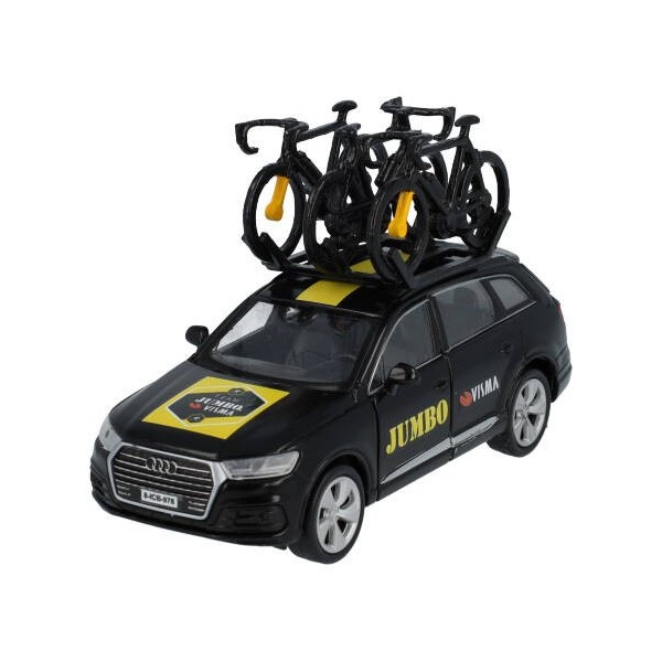 Voitures miniatures - Team car Jumbo-Visma avec porte-bagage