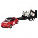 Vehicle France TV Sport + motorcycles on trailer - Miniature cars